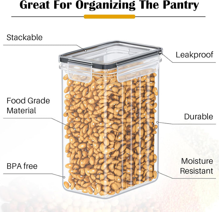 Food storage Vorratsdosen 24er Set – luftdichte Aufbewahrungsbox mit Deckel, Küchen Organizer für Me