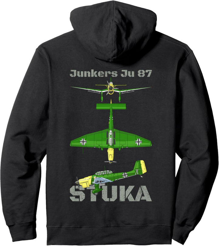 Junkers Ju 87 Stuka Deutsches WW2 Sturzkampfflugzeug Pullover Hoodie