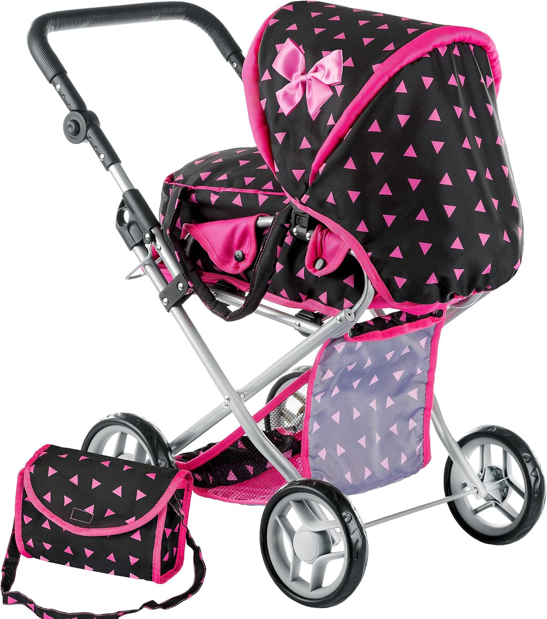 Kinderplay Puppenwagen ab 1 2 3 Jahre Kinderwagen Spielzeug - 3 in 1, Puppenwagen mit Herausnehmbare