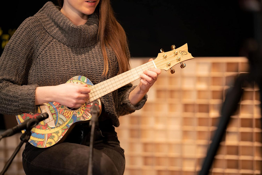Ortega Guitars Design Konzert Ukulele - Art Series - Fichte/Catalpa - Mystic India (RUAR-MI)