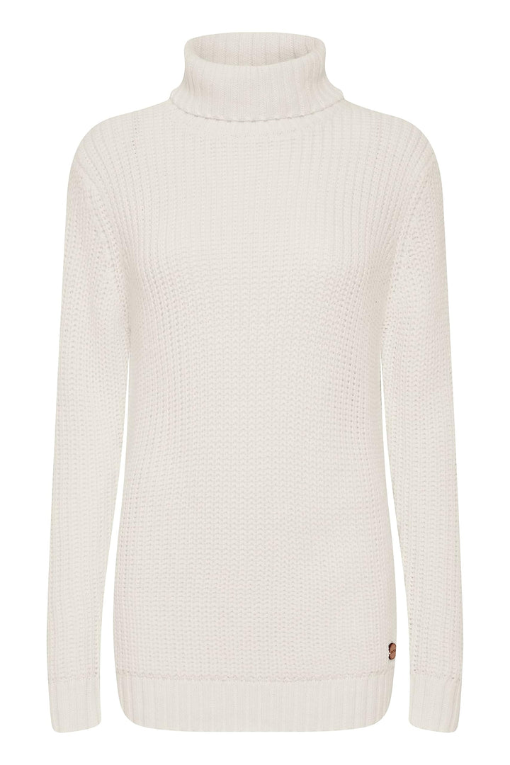 OXMO OXNanna Strickpullover Damen Grobstrickpullover Pullover mit Rollkragen Regular Fit, Cloud Danc