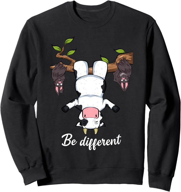 Be different Kuh und Fledermäuse Sweatshirt