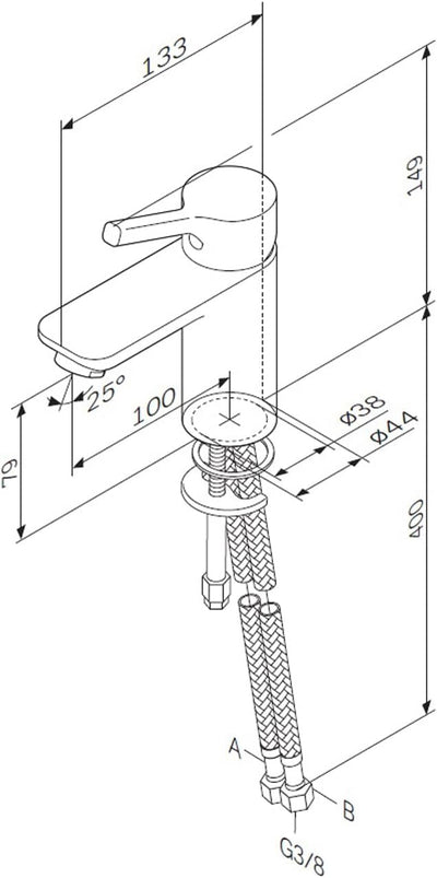 AM.PM Waschtischarmatur mit Einhebelmischer, SoftMotion Keramikkartusche, Neoperl Aerator, kratzfest