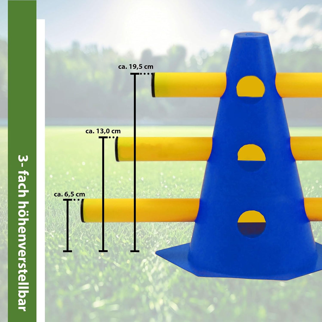 TRUTZHOLM Steckhürdenset 15- teilig 23 cm höhenverstellbar Agility Set Hunde Trainingszubehör Hobby