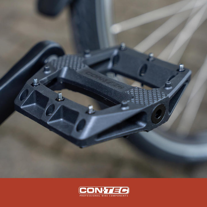 CONTEC Fahrrad-Pedal Tenderizer, Nylon Körper, MTB Pedal, Plattform-Pedale, Lightweight, CrMo Achse,