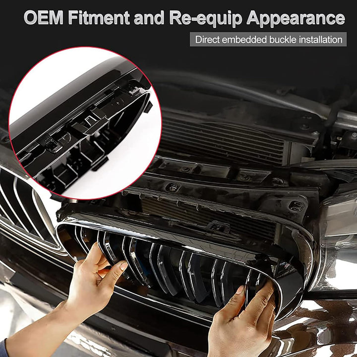 YIUBCZOQI F15 Kühlergrill Passend für BMW F15 X5 (2014-2018) F16 X6 (2015-2019) X5M X6M (2015-2019)