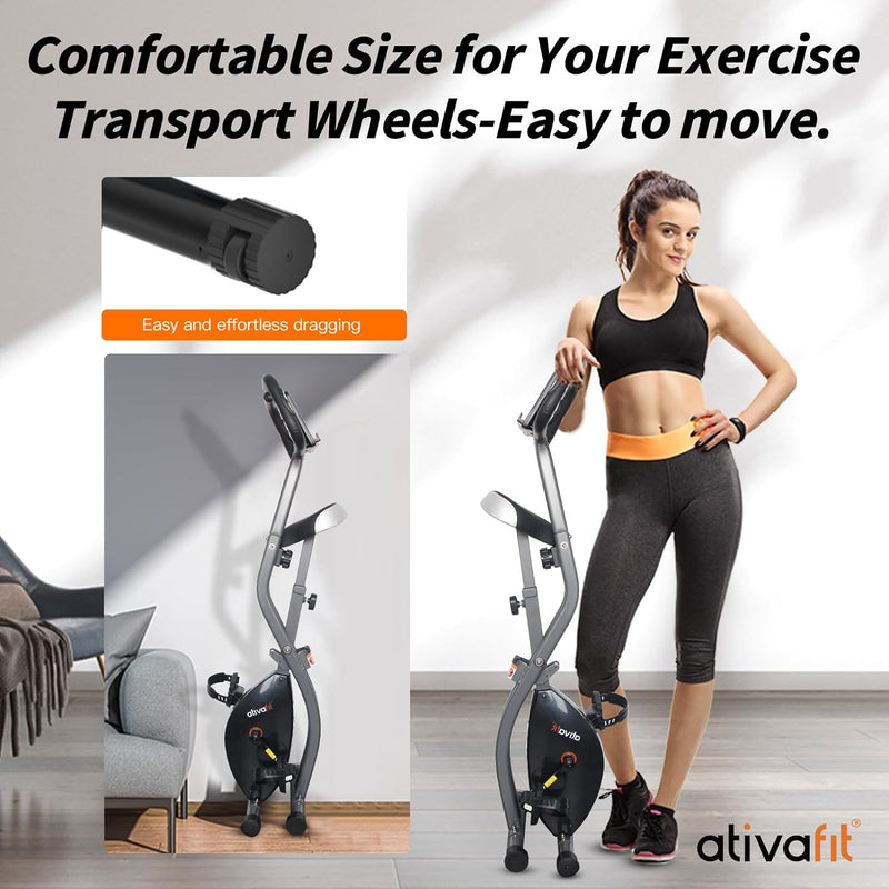 ATIVAFIT X-Bike Sport Fitnessfahrrad für Heimtrainer Fitnessbike für Ober-Und Unterkörper x-Bike mit