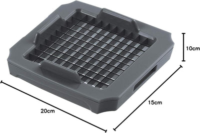 Lurch 10226 Würfel-und Stifteschneider für Obst und Gemüse, Kunststoff, Iron Grey/Weiss, 20 x 15 x 1
