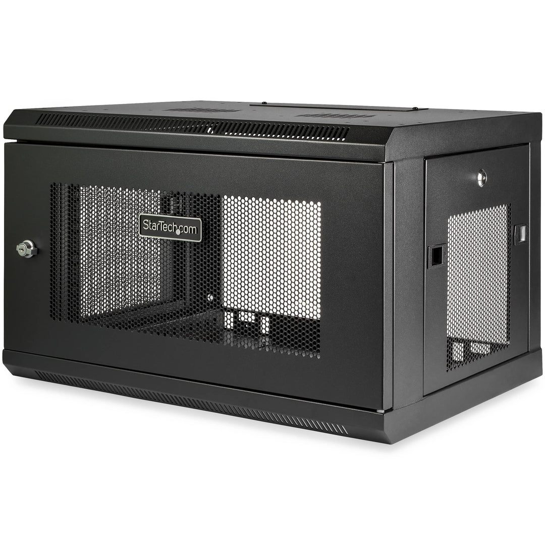 StarTech.com 6HE 19 Zoll Wand Netzwerkschrank - 2 Pfosten, 37,5cm tiefes, abschliessbares Serverschr