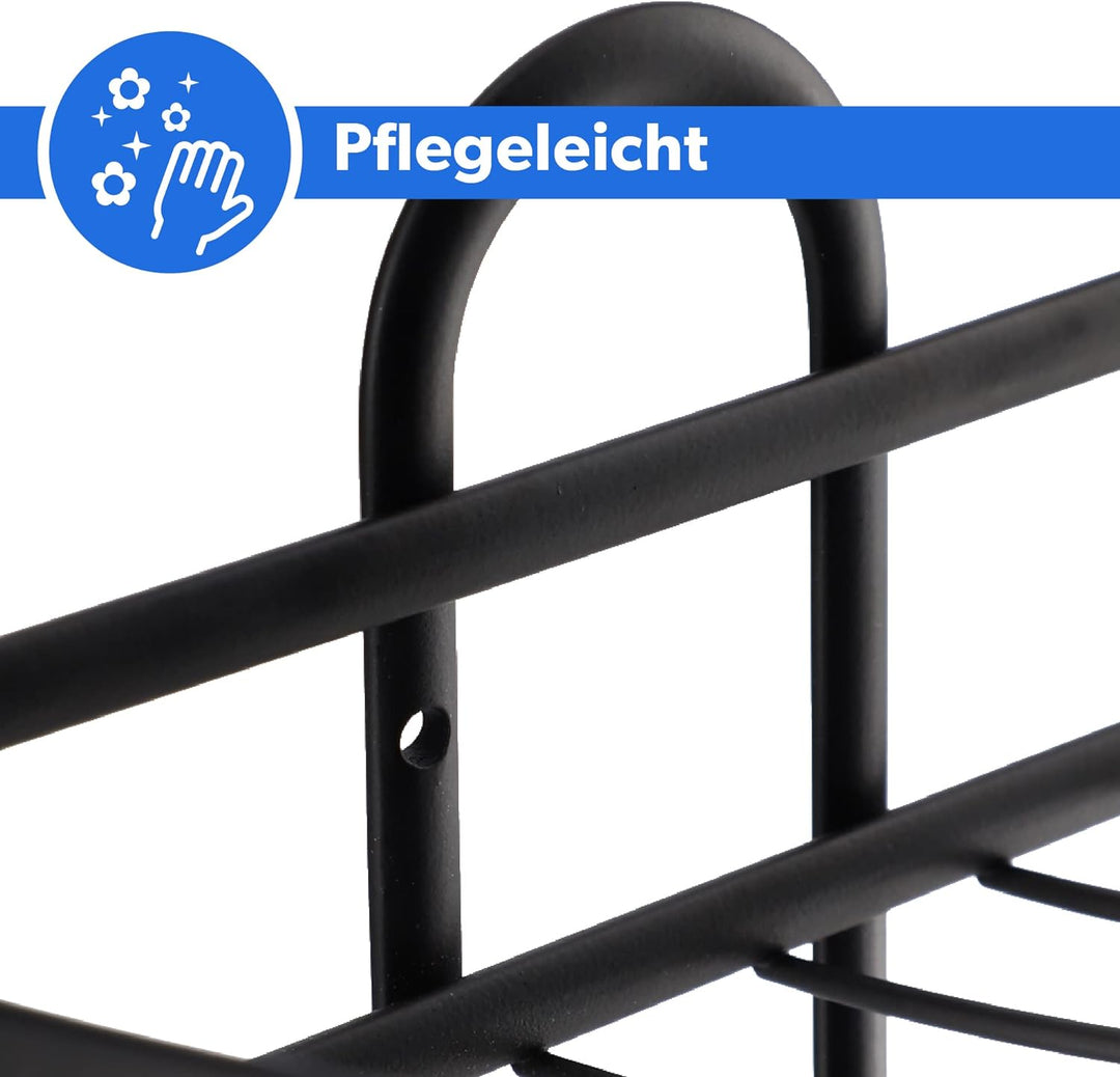 KADAX Eckablage, Wandeckregal aus pulverbeschitetes Stahl, Badezimmer Eckregal, Duschkorb, Duschabla
