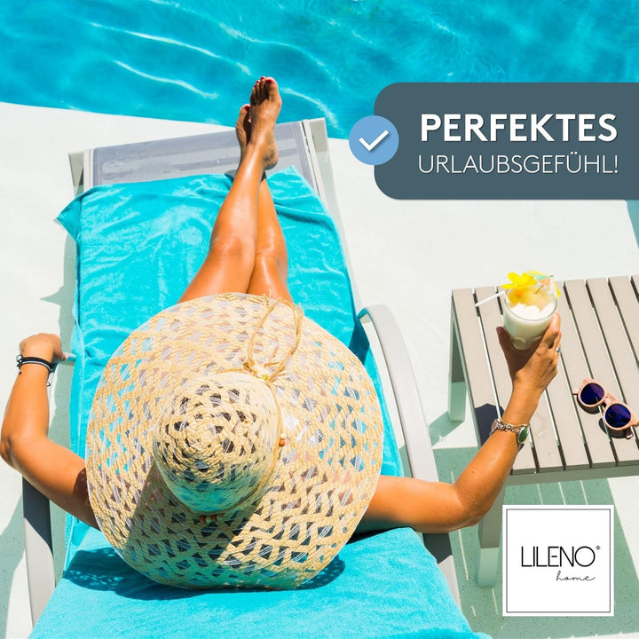 LILENO HOME Sonnenliege Auflage als [1er Set - Rollliege] in Grün - Gartenliegen Auflage perfekt für