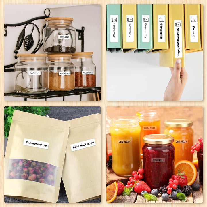 SUPVAN Katasymbol Beschriftungsgerät Selbstklebend - E16 Bluetooth Etikettiergerät, Mini Etikettendr