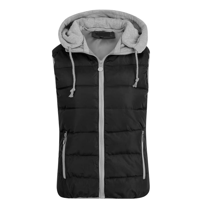 YOUTHUP West Damen Steppweste mit Kapuze Leicht Winterweste Freizeit Outdoor Ärmellos Jacke Gilet Bo