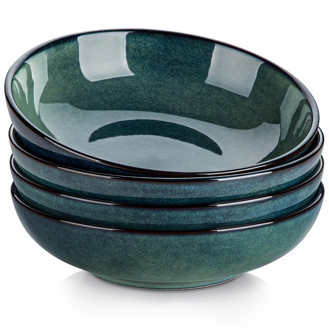 vancasso Stern Suppenteller 4er Set, 1140 Ml grossen Pastateller, Spaghetti Tiefteller, Nudelschalen