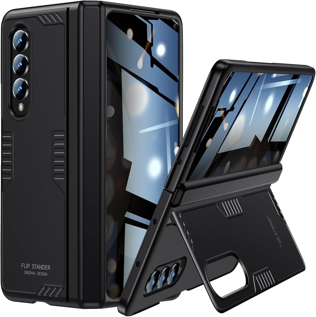 spoovcto for Samsung Galaxy Z Fold 4 Ständer Hülle mit Privatsphäre Bildschirmschutz & Scharnier Sch