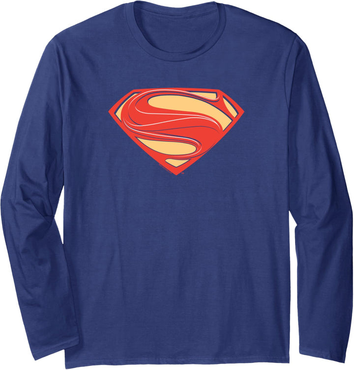 Superman Man of Steel New Solid Shield Langarmshirt