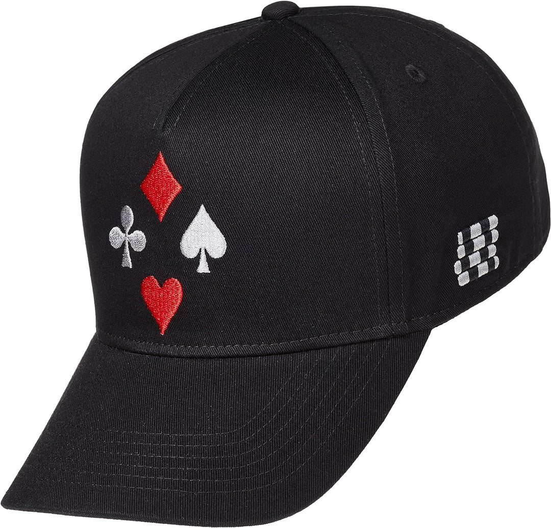 Cadency® Baseball Cap Poker, Schwarz, Unisex, Grössenverstellbar