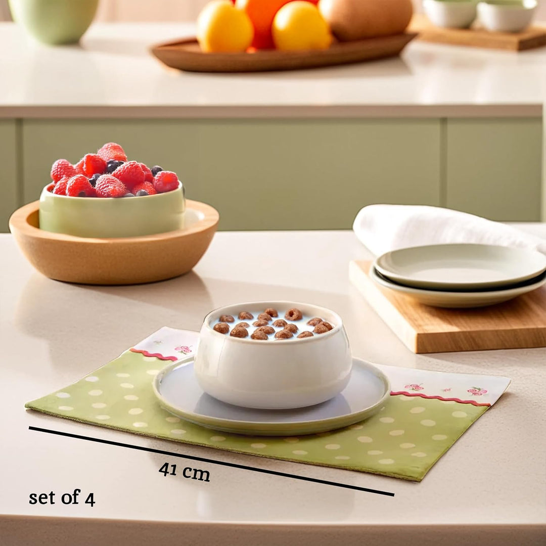 Premier Rose Cottage Tischsets, 4er Set, 100% Baumwolle, Tischset