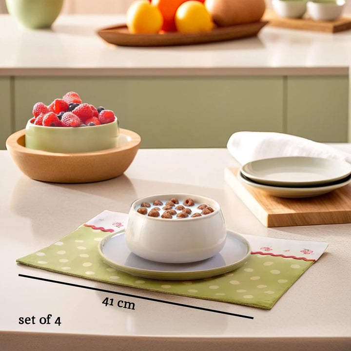 Premier Rose Cottage Tischsets, 4er Set, 100% Baumwolle, Tischset
