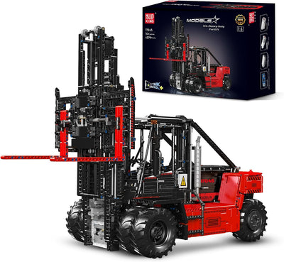 Mould King 17045 Technik Schwerlast-Gabelstapler, Modellbausatz für Erwachsene im Massstab 1:6 mit a