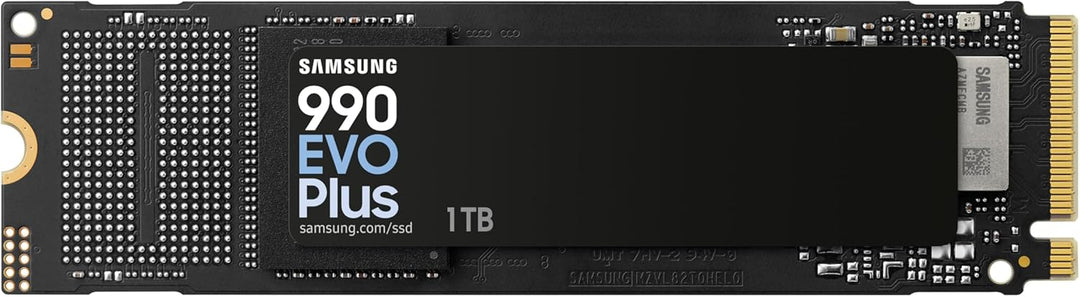 Samsung 990 EVO Plus NVMe M.2 SSD 1 TB, PCIe 4.0 x4 / PCIe 5.0 x2, NVMe 2.0 (2280), 7.150 MB/s Lesen