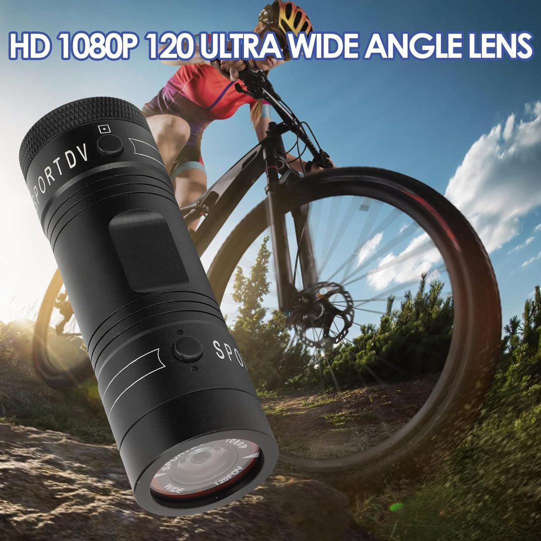 Fahrrad-Motorradhelm-Kamera, 1080P 120-Grad-Weitwinkel--Sport-Video-Action-Kamera, Tragbare Wasserdi