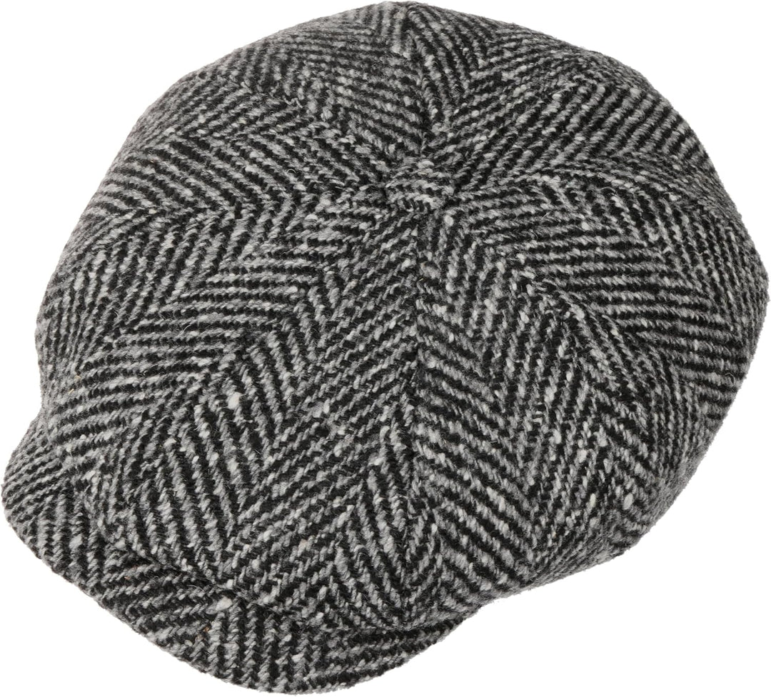 Stetson Hatteras Wool Colour Neps Flatcap - Klassische Schirmmütze - Schiebermütze im Fischgrätdesig