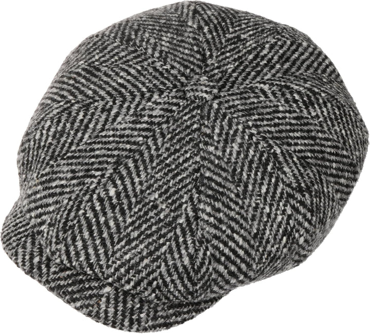 Stetson Hatteras Wool Colour Neps Flatcap - Klassische Schirmmütze - Schiebermütze im Fischgrätdesig