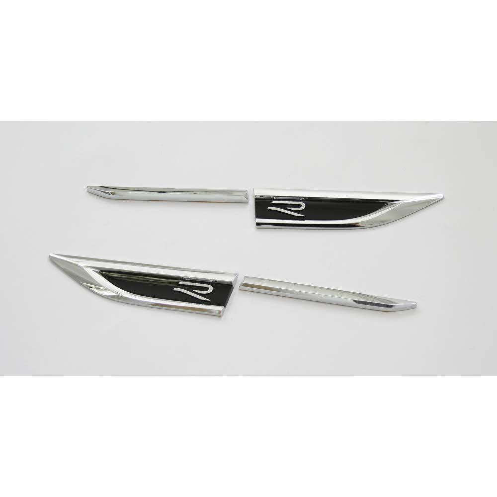 Original VW T-ROC R-Modell Plakette Set seitlich Kotflügel Emblem 4-teilig Tuning Logo