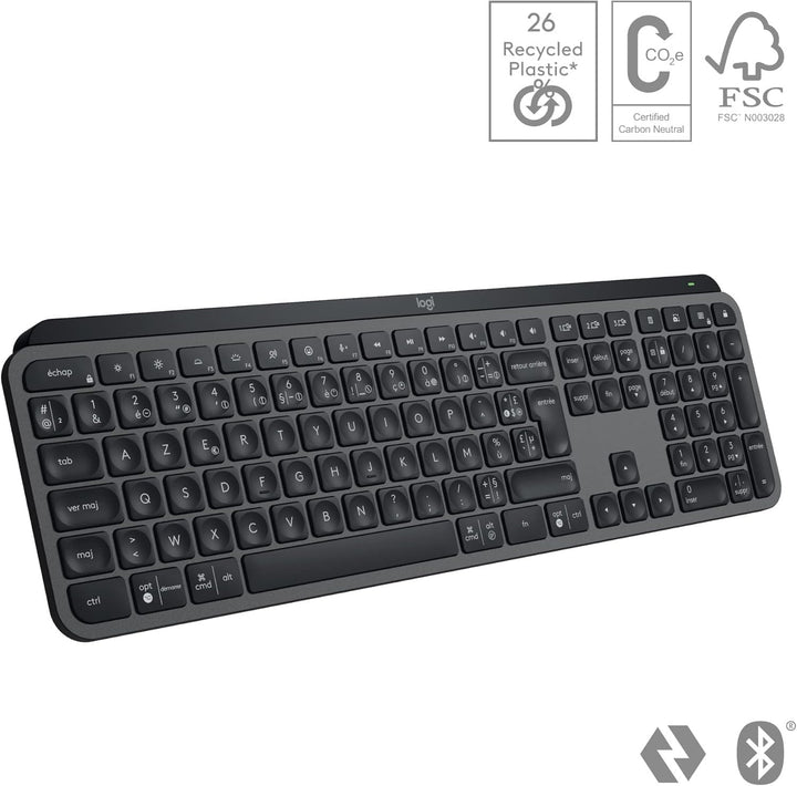 Logitech MX Keys S - Graphit, Französisches AZERTY-Layout