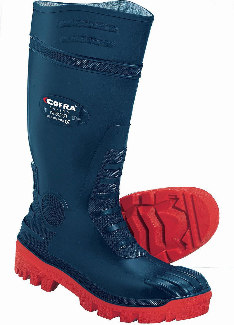 Cofra 00300-016.W41 TYPHOON BLUE/RED S5 SRC Sicherheitsstiefel, Blau/Rot, Grösse 41 41 EU Blue Red,