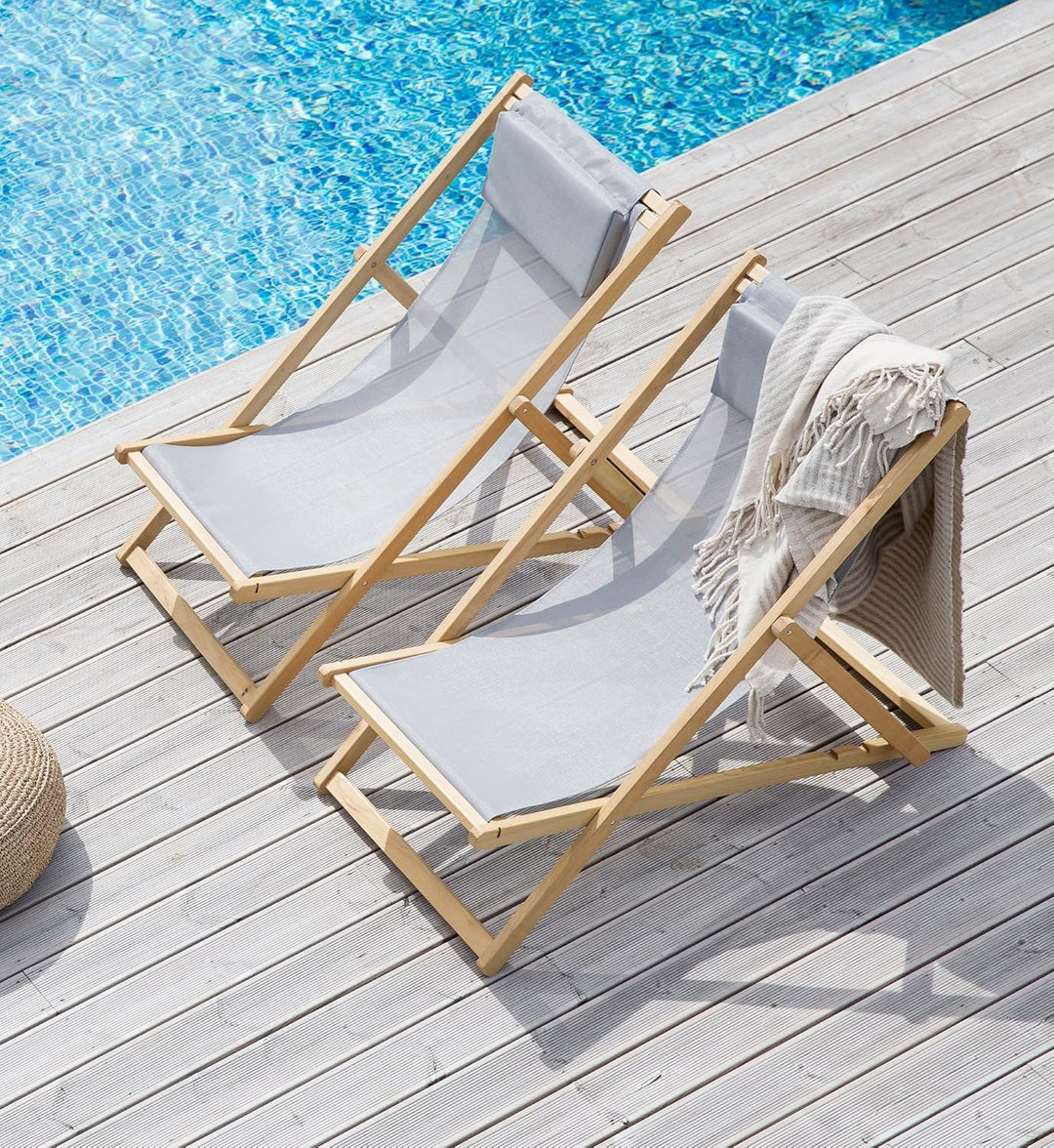 Jan Kurtz Fiam Relax Liegestuhl (Hellgrau), Hellgrau