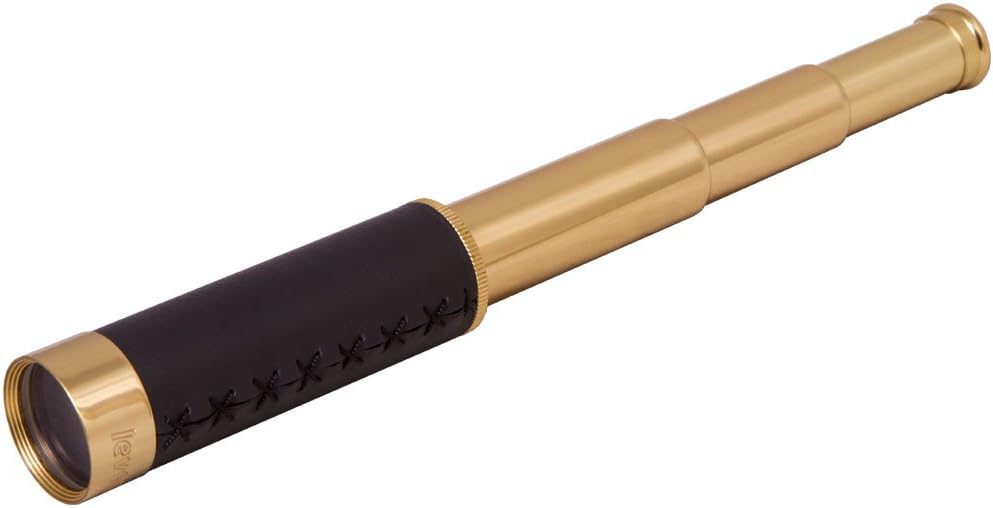 Levenhuk Spyglass SG2 Antique Spektiv mit Holzkoffer, Bietet Scharfe, Helle Bilder von Entfernten Ob