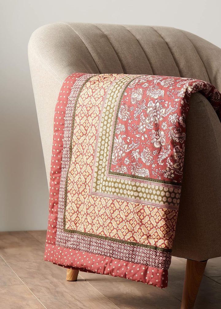 Maison d' Hermine Überwurfdecke für Couch, leicht, weich, warm, atmungsaktiv, Baumwolle, Überwurfdec