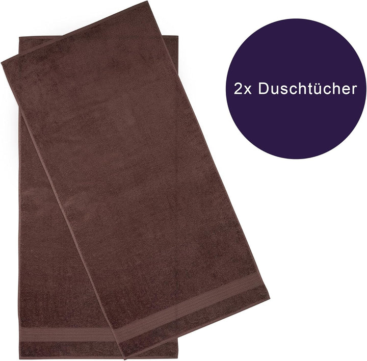 Brielle Handtuch-Set aus 100% Baumwolle - 2 Duschtücher 70x140 cm, Baumwolle Sehr saugfähige Handtüc