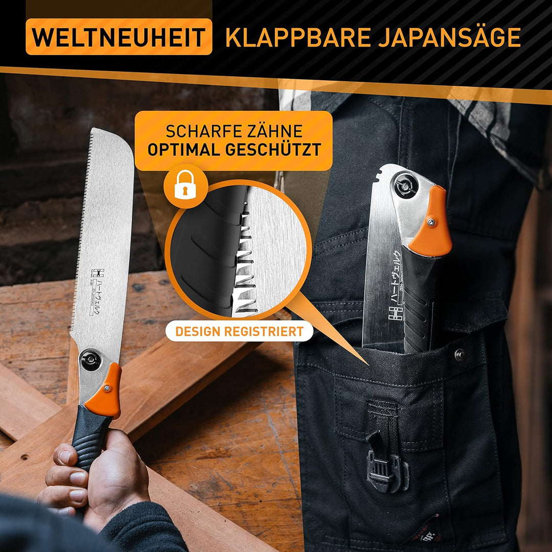 HARDTWERK Zen Japansäge klappbar (Kataba) 240 mm aus SK4 Karbonstahl für Heimwerker & Gewerbe - japa