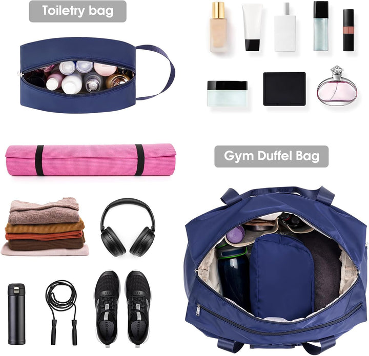 Ceneda Sporttaschen Klassische mit Schuhfach und Nassfach Tragbare Übernachtungs Wochenendtasche Rei