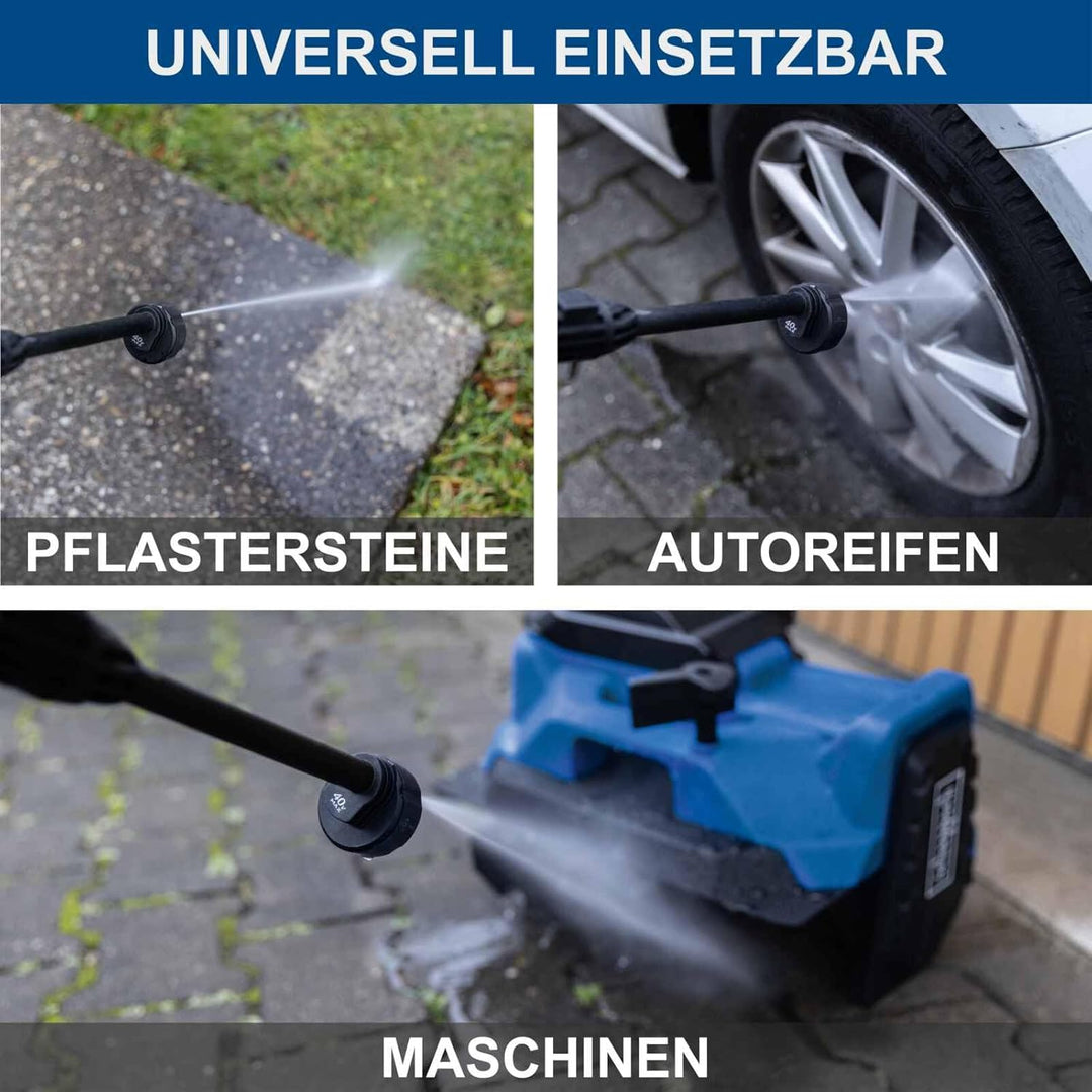 Scheppach Akku Hochdruckreiniger C-HPG35-X | Druck 35bar | Durchflussmenge 180L/h | Ansaugschlauch 6