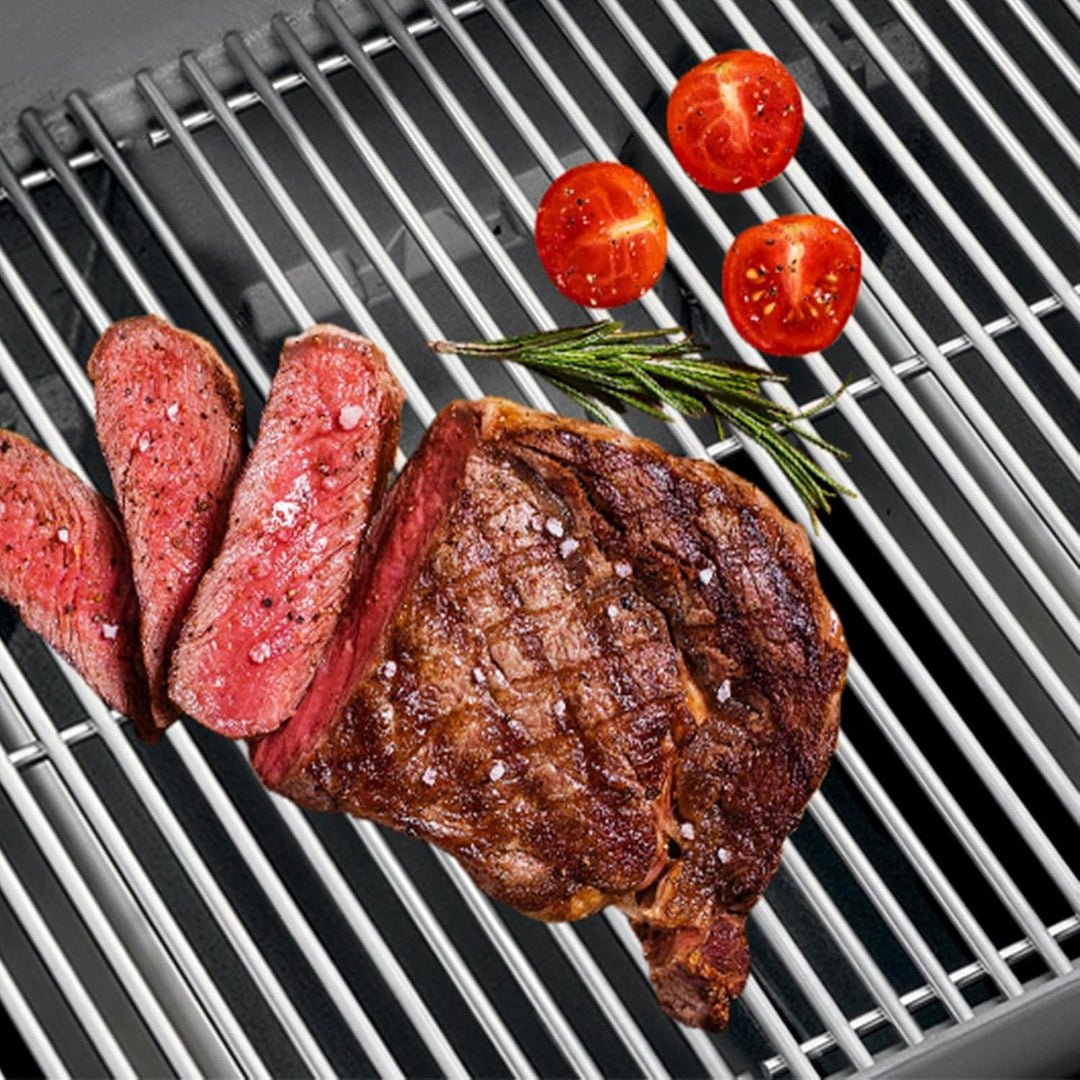 7639 Edelstahl Grillrost für Weber Spirit 300 Series, E310 320 S310 S320 (mit Vorderen Bedienknöpfen