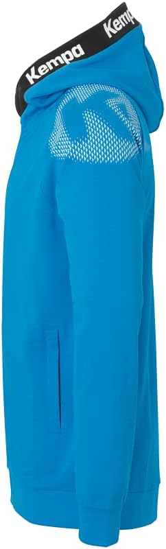 Kempa Men's Boys Training Jacket Sweatshirt Hoodie Pullover with Hood, Kempablau
