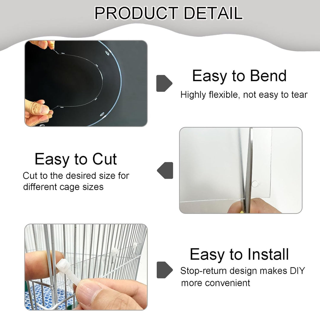 PeSandy Haustierkäfig-Einlage, Haustierkäfig-Schutzeinlagen, 12 STÜCKE Käfig-Urin-Schutz für Kaninch