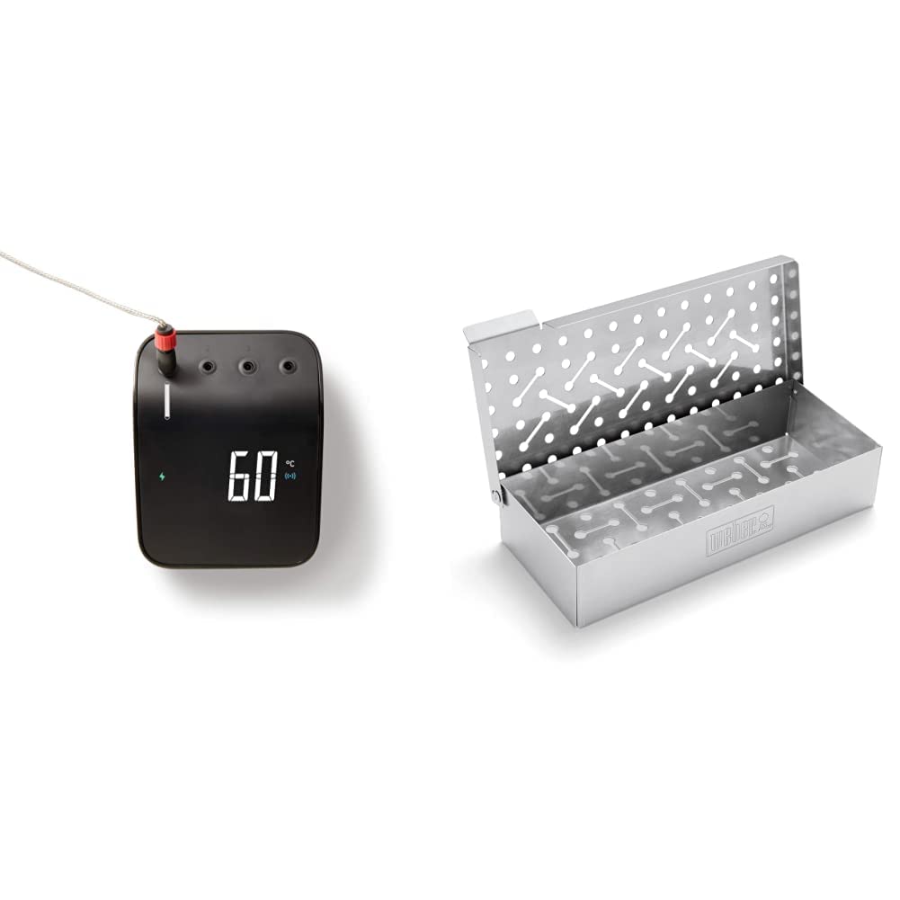 Weber 3202 Connect Smart Grilling Hub, digitaler Grillassistent & 7576 Räucherbox universal, Räucher