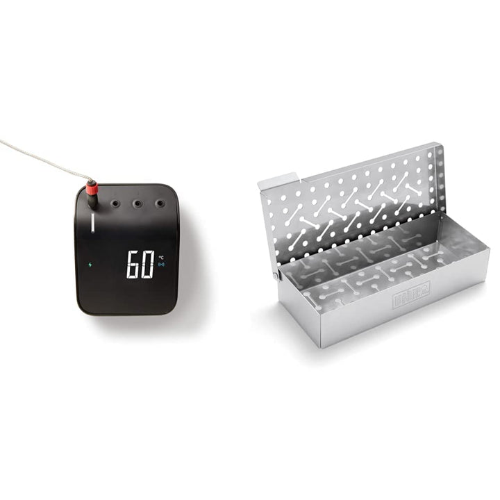 Weber 3202 Connect Smart Grilling Hub, digitaler Grillassistent & 7576 Räucherbox universal, Räucher