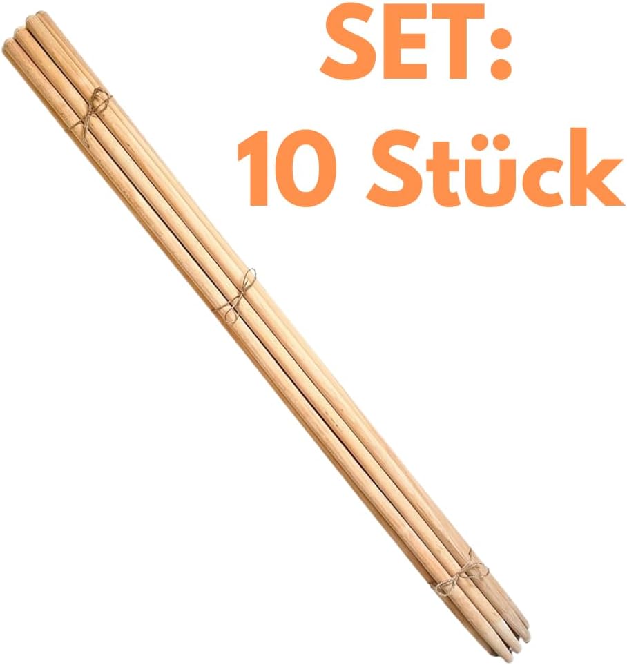 pokm toolsmarket - Besenstiel Holz Ersatzstiel, 150 cm, Holzstiel aus Buchenholz, Gerätestiel Ø 27 m