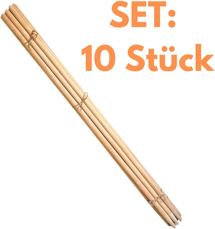 pokm toolsmarket - Besenstiel Holz Ersatzstiel, 150 cm, Holzstiel aus Buchenholz, Gerätestiel Ø 27 m