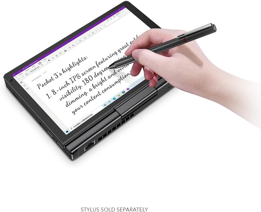 GPD Pocket 3 Mini Laptop mit N6000 Quad-Core CPU, 8GB LPDDR4x RAM, 512GB NVMe SSD, 1920x1200p Touch