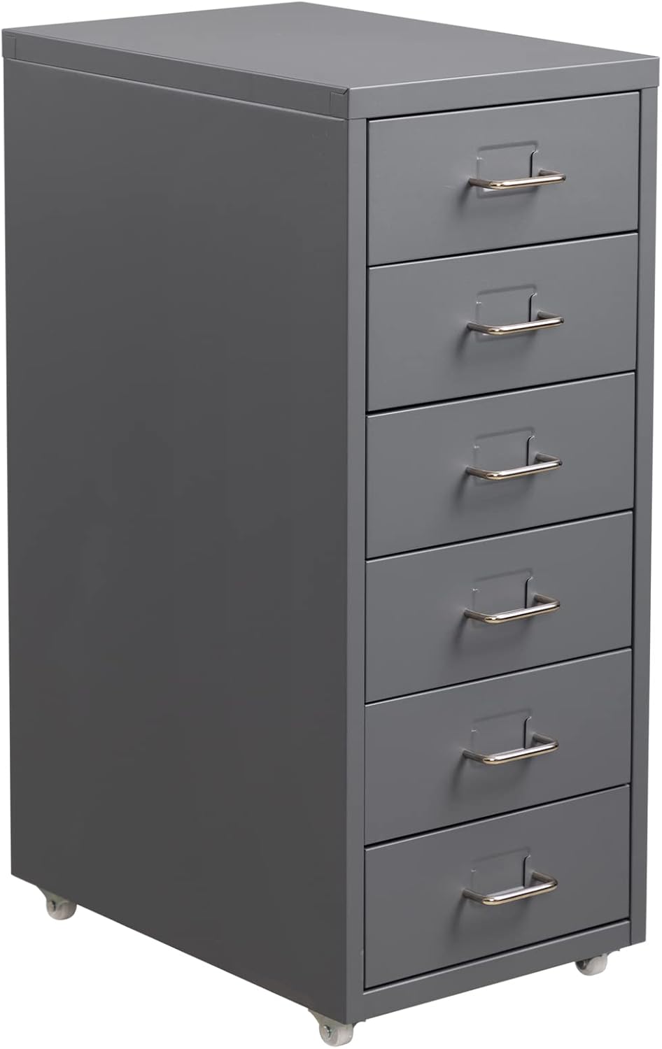 HollyHOME Mobiler Aktenschrank mit 6 Schubladen, rollender Aktenorganisator, Aufbewahrungsschrank au