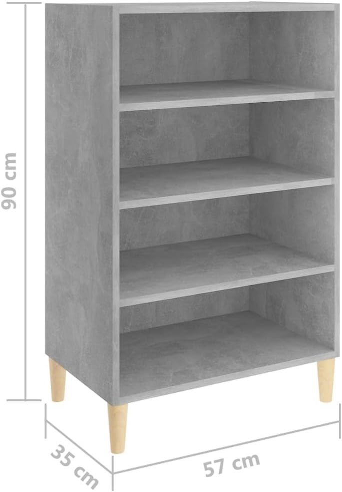 vidaXL Sideboard 4 Einlegeböden Bücherschrank Bücherregal Beistellschrank Kommode Anrichte Mehrzweck