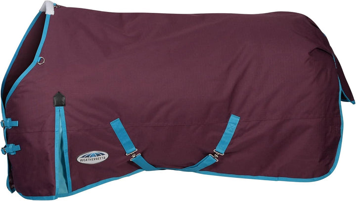 Weatherbeeta Comfitec Standard-Pferdedecke Essential, Halsweite mittelgross, Navy/Silver/Red, 6ft 3