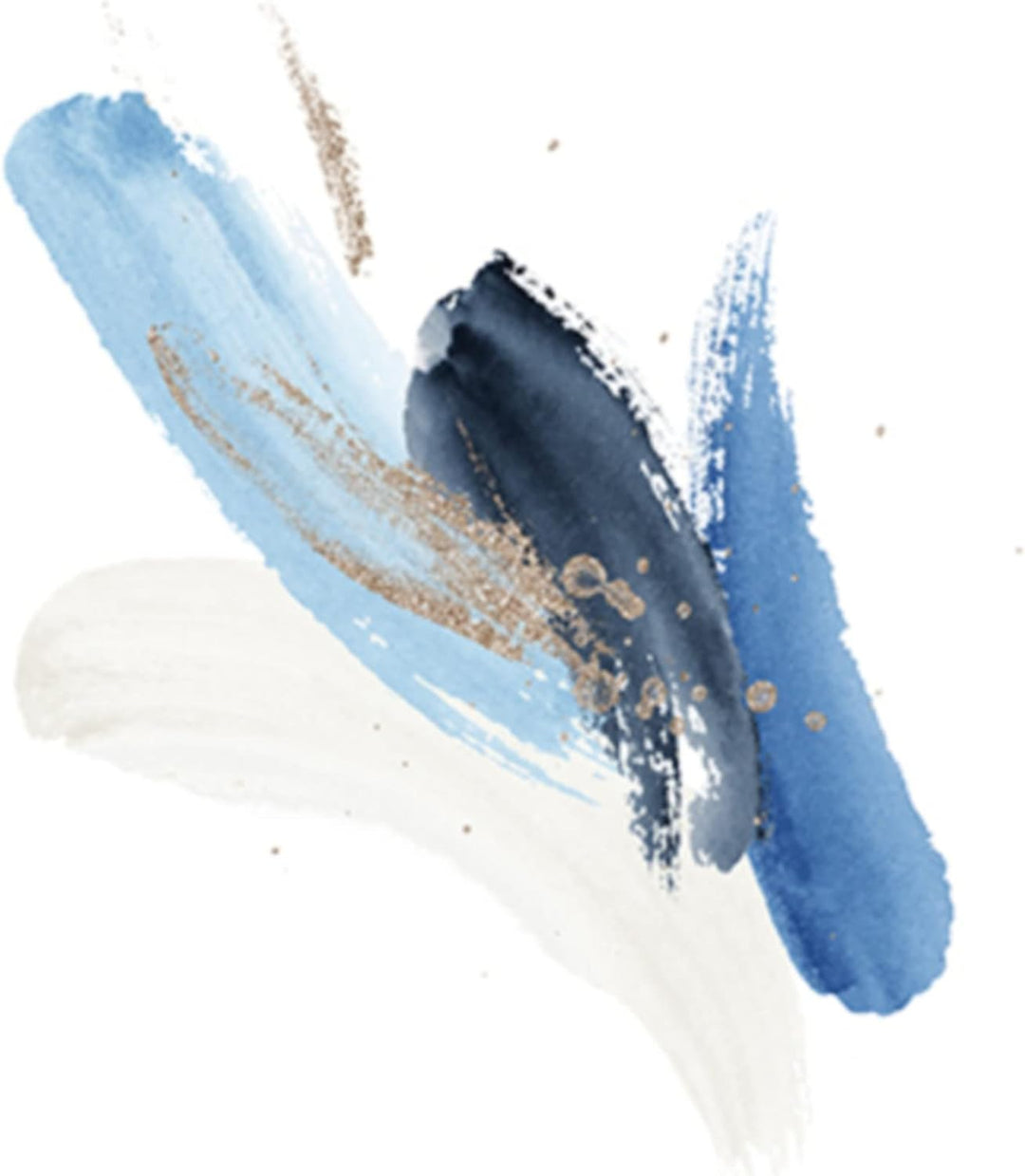 TROYSINC 3er Set Abstract Poster, Blau Geometrie Form Bilder, Ohne Rahmen Wandkunst Leinwand Poster,